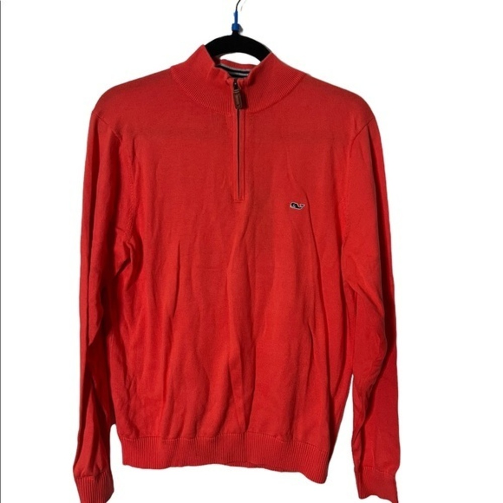 Vineyard Vines Blood Orange Quarter Zip Sweater Size XS
